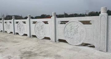 惠州芝麻白河道栏杆 石材栏杆