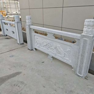 惠州芝麻白河道栏杆 石材栏杆