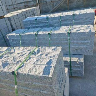 惠州芝麻白自然面整石 坐凳