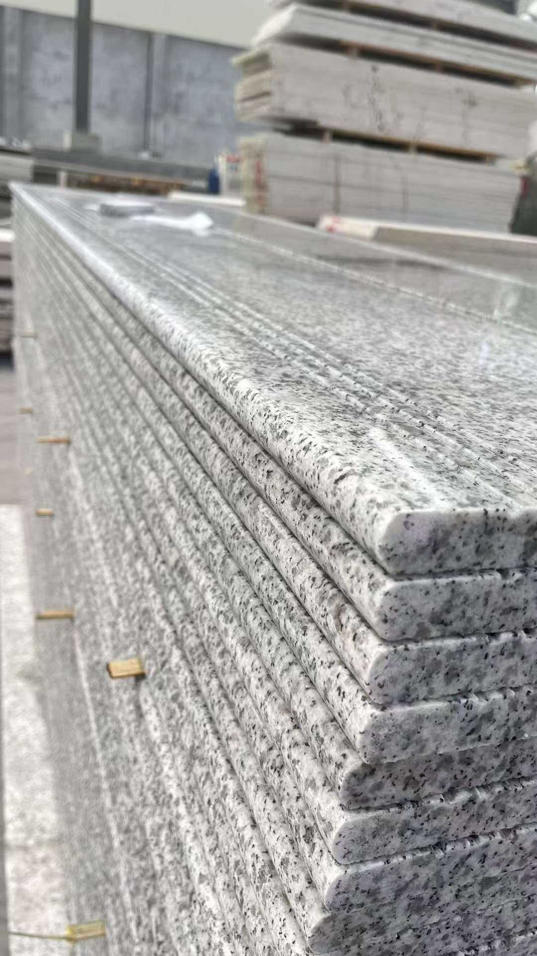 惠州芝麻白楼梯踏步 花岗岩楼梯板材