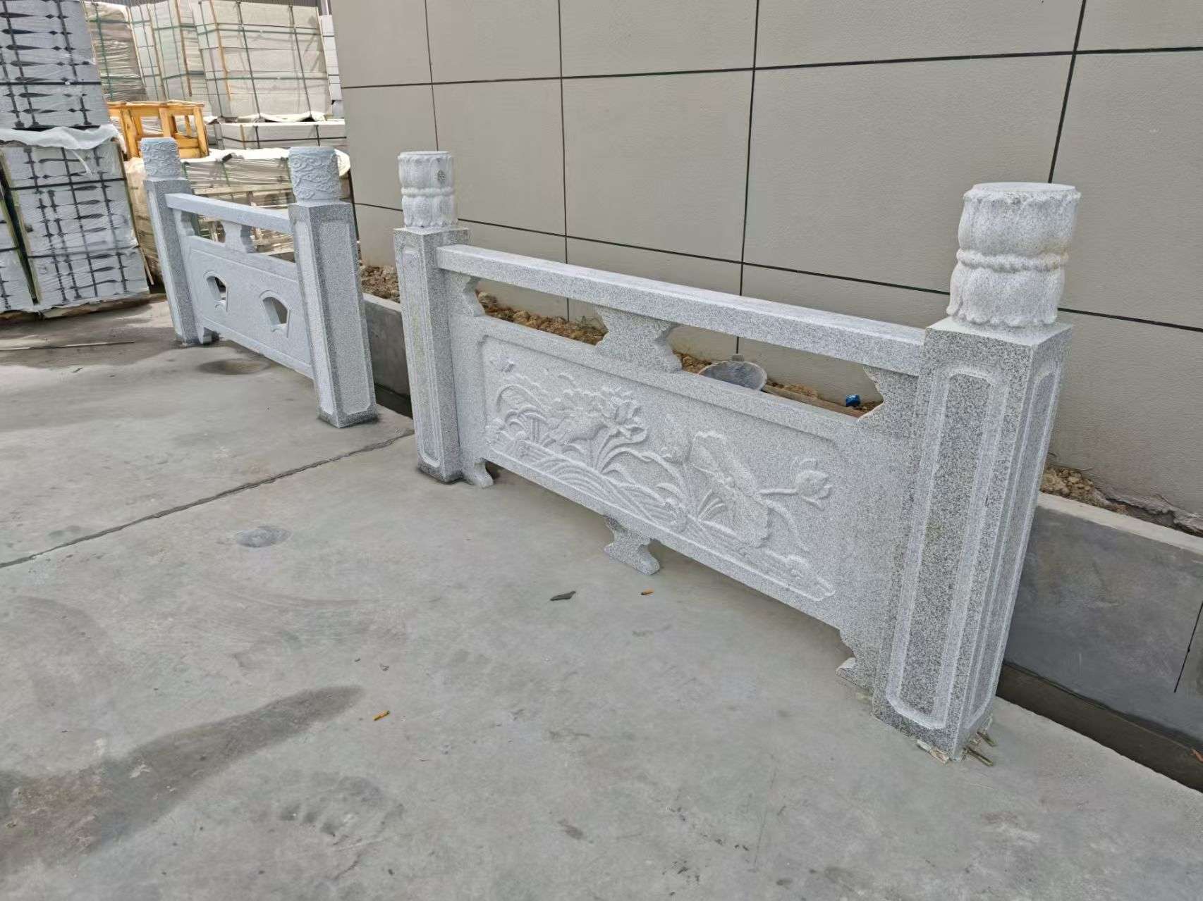 惠州芝麻白河道栏杆 石材栏杆