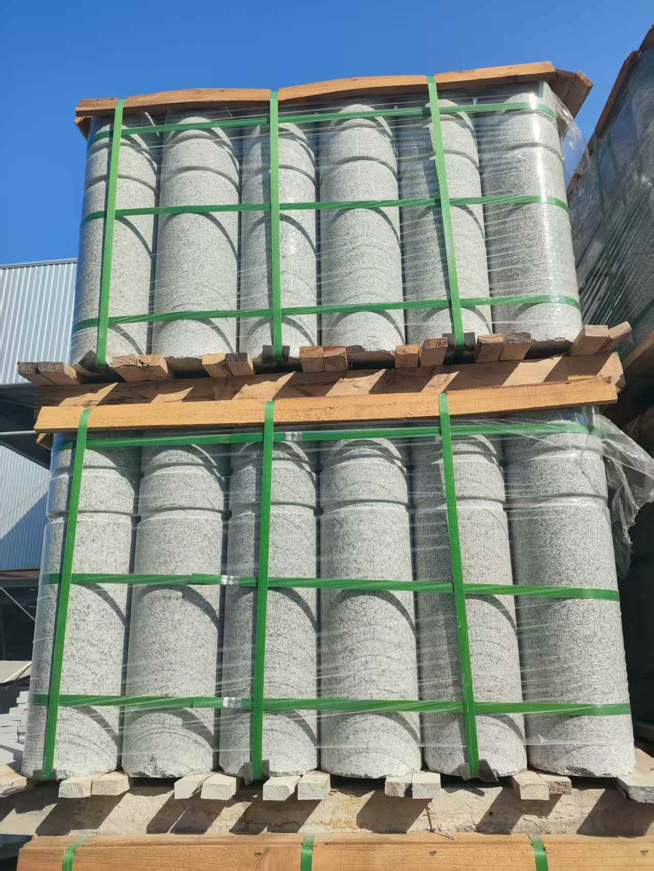 惠州挡车柱芝麻白 挡车石