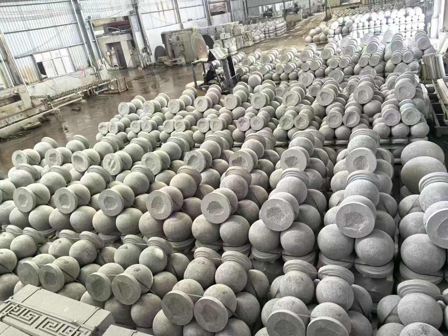 惠州芝麻白圆球 石球 挡车球